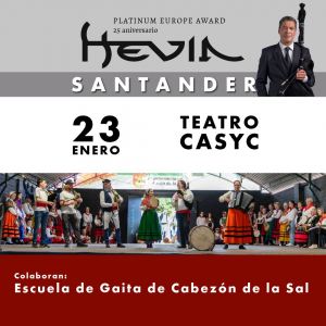 Concierto de HEVIA con la colaboración de la escuela de Gaitas de Cabezón de la Sal 